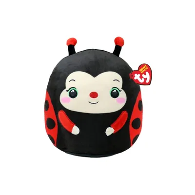 TY Plišana igračka  Squishy Bubamara Lucy 39395, 22 cm, Crno-crvena