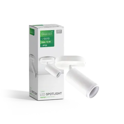 Gama Led Spot svjetiljka Green Tech, Gu10, Bijela