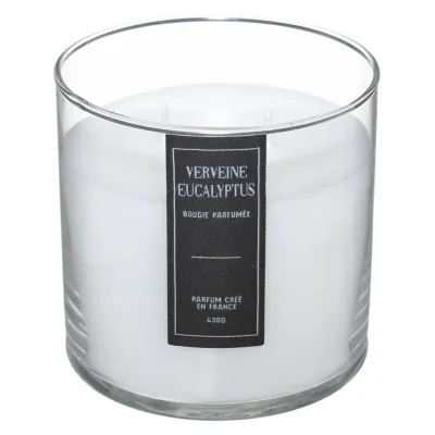 Atmosfera Staklena svijeća Sili Eucaly 181629b, 430 g, Bijela