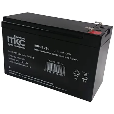 MKC Baterija Akumulatorska MKC1290H, 12V / 9Ah, Crna