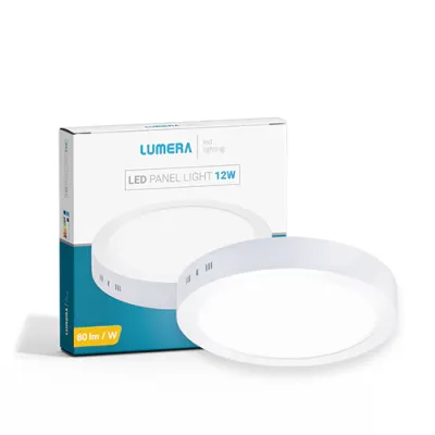 Gama Led Panel Lumera Lighting, 12 W, 6500 K, Nadgradni Okrugli, Bijeli