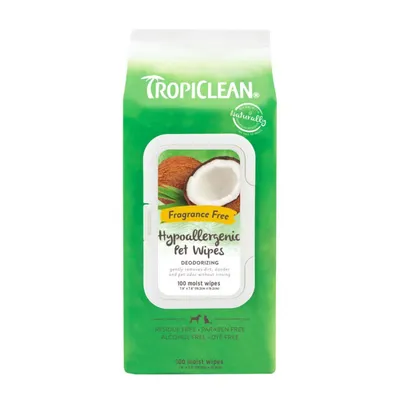 Tropiclean Maramice za higijenu pasa i mačaka Hypoallergenic, 100 komada