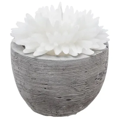 Atmosfera Lotus Cementna Svijeća 148119, 100 g, Sivo-bijela