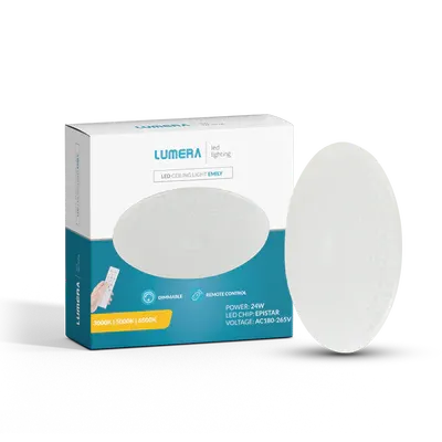 Gama Led Plafonjera Lumera Lighting, 24 W, 3000 K - 6500 K, Dimabilna, 39 cm, Bijela