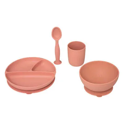 Atmosfera Dječji silikonski set za jelo Terra 174346A, Crveni