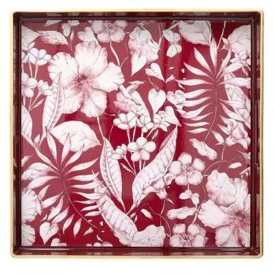 Tognana Kvadratni poslužavnik  Sv9vsq12907, Party Time, 35x35 cm, Crveno-bijeli