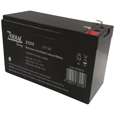 ZODIAC Baterija Akumulatorska Z1270 12V 7Ah, 12V / 7Ah, Crna