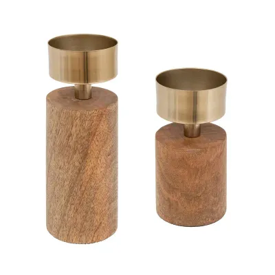 Atmosfera Set 2 Svijeće Wd Hld Bou H22 196728, Bež