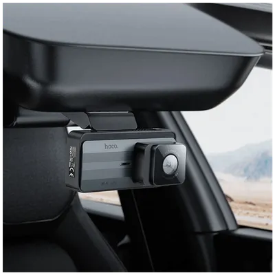 Hoco. Auto kamera DV12, 4 Mpxiel, Dual Camera, 2K, GPS, WiFi, Crna