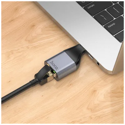 Hoco. Adapter USB Type-C na LAN UA35, Crni