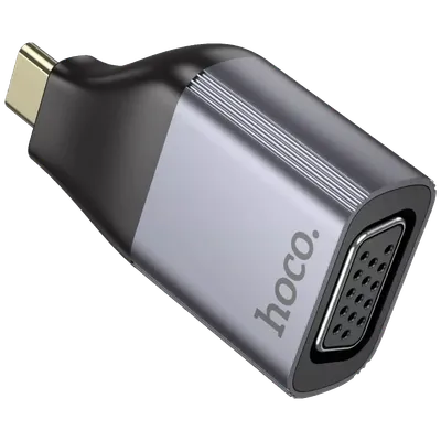 Hoco. UA34 Adapter USB Type-C na VGA, Crni
