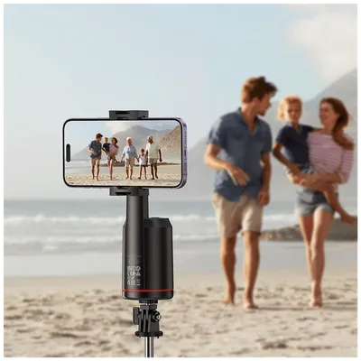 Hoco. Držač za telefon s automatskim praćenjem lica K23 Lotus, 360°, Crni