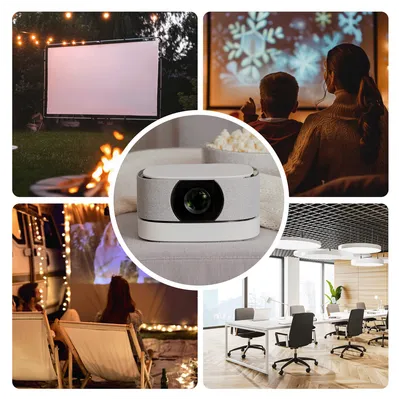 Overmax Projektor OV-Multipic 4.5, LED, 1080p, 3000 lm, Power Bank, Bluetooth, WiFi, Bijeli