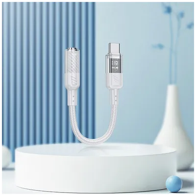 Hoco. Adapter za slušalice LS37 Spirit, USB Type-C na 3.5mm, USB-C, Bijeli
