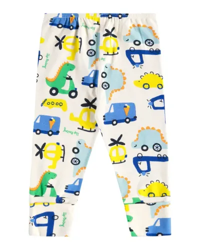 UP Baby Pidžama za bebe Dino, Bijela