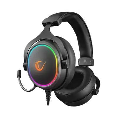 Slušalice sa mikrofonom gaming RAMPAGE ONYX-S, Crna, USB, 7.1, RGB LED headset, on-line led i kontroler za jačinu zvuka