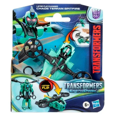 Transformers Dječija igračka Earth Spark Spitfire f86635x00, Zeleno-crni