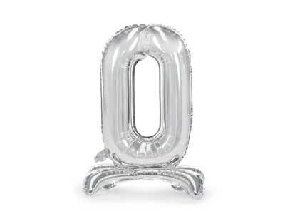 Balon Broj 0 fb102m-0-018, 70cm, Srebrna boja