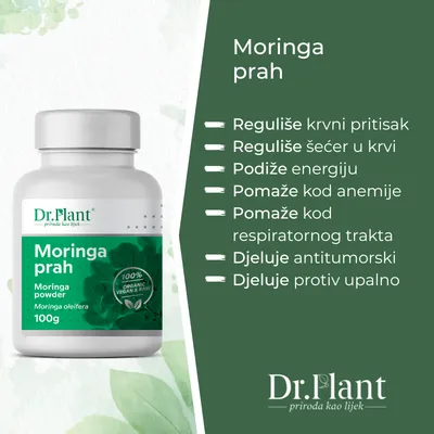 Dr. Plant Suplement, BIO Moringa u prahu, 100g