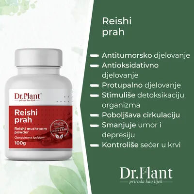Dr. Plant Suplement, BIO Reishi prah, 100g