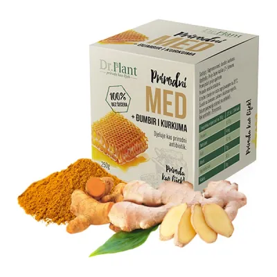 Dr. Plant Medsa đumbirom i kurkumom, 250g