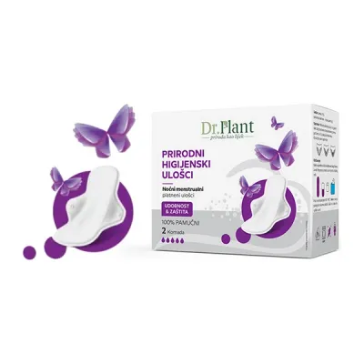 Dr. Plant Ulošci, Higijenski noćni menstrualni platneni, 2 Komada