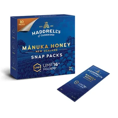 Haddrell's Manuka Med, UMF 16+ Snap pack, 10 Komada