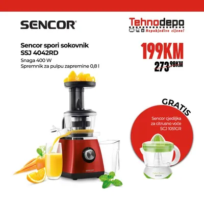 Sencor Sokovnik SSJ 4042RD, Crveno - crni