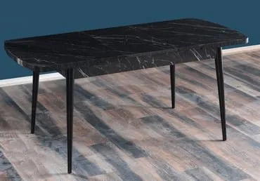 MyMassa Trpezarijski sto na razvlačenje Lux bendir, 132x78.5x80 cm, Crni