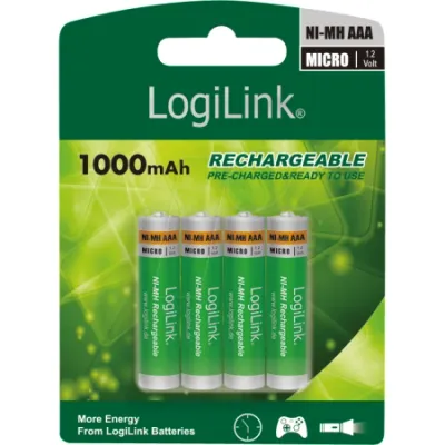 Logilink Punjive Baterije AAA NiMH 1000mAh, 4 komada