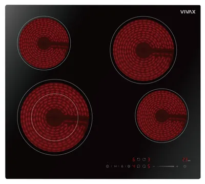 Vivax Ugradna ploča BH-042VC, Staklokeramika, 4 grejne zone, Crna