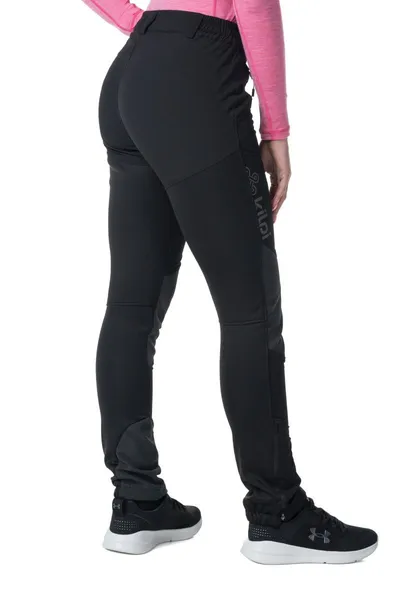 Kilpi Ženske planinarske pantalone SOFTSHELL NUUK, Crne