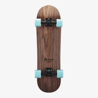 Micro Indiana Skateboard Surfskate Premium Walnut, Crno-smeđi