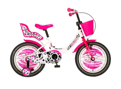 Visitor Bicikl za djevojčice Dalmatian 16", Roze-bijeli
