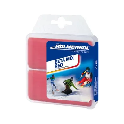 Holmenkol Vosak za skije Betamix, -4/-14°C, Crveni, 2x35 g