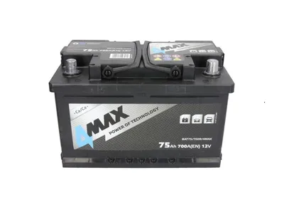 4Max Pokretački akumulator D+, 75 Ah, 700 A