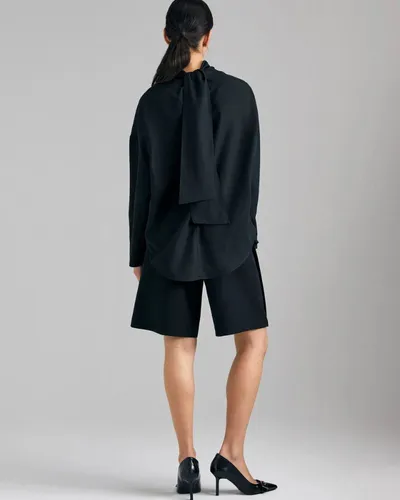 Benetton Ženska bluza sa šalom 51MRLQ0AH-100-S, Crna