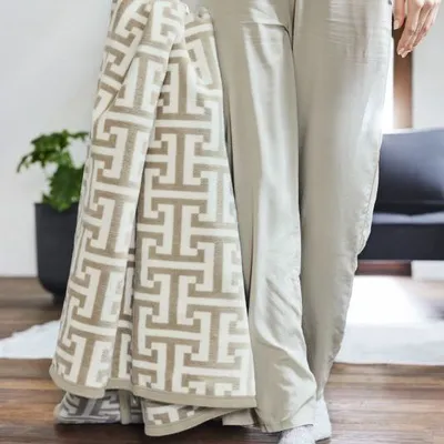 Ibena Deka Jacquard Cambridge, Krem