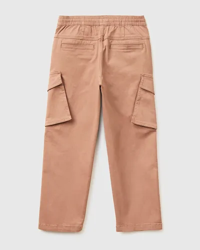 Benetton Cargo pantalone za dječake 4TCGCF05DG-34M-XL, Smeđe
