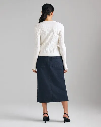 Benetton Ženski kardigan 16R2L5017-00E-S, Bijeli