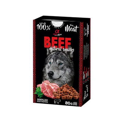 Alpha Spirit Poslastice za pse Natural Snacks Beef, Govedina, 80 gr