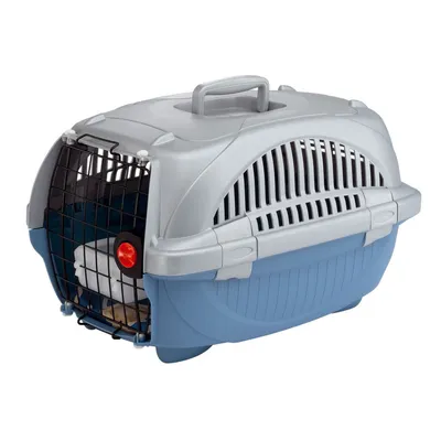 Ferplast Transporter za pse Atlas 20 Deluxe, 37.4x57.6x33 cm, Plavo-sivi