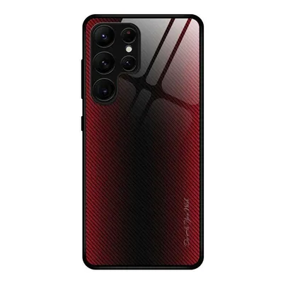 Maska za mobitel Samsung Galaxy S25 Carbon Fiber Texture Ultra, Crvena