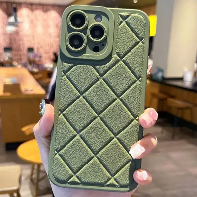 Maska za iPhone 14 Pro Rhombus, Zelena