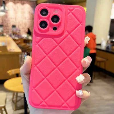 Maska za iPhone 14 Pro Rhombus, Roze