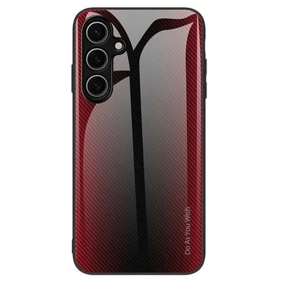 Maska za mobitel Samsung Galaxy S25 Carbon Fiber Texture+, Crvena