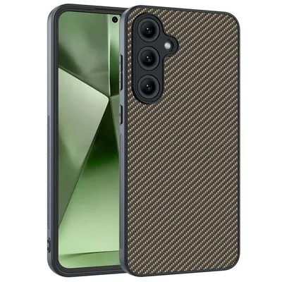Maska za mobitel Samsung Galaxy S25 Carbon Fiber Texture, Zlatne boje