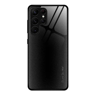 Maska za mobitel Samsung Galaxy S25 Carbon Fiber Texture Ultra, Crna