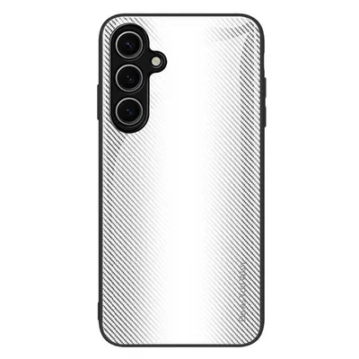 Maska za mobitel Samsung Galaxy S25 Carbon Fiber Texture, Bijela