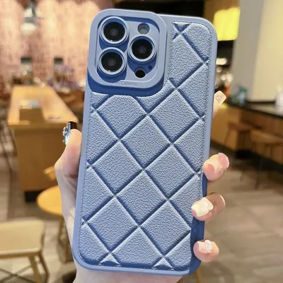 Maska za iPhone 14 Pro Rhombus, Plava